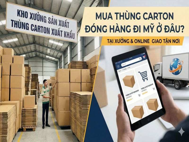 Mua thùng carton đóng hàng đi Mỹ ở đâu