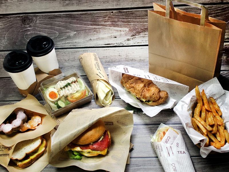 túi giấy đựng thực phẩm, túi đựng thực phẩm từ giấy, túi đựng thực phẩm bằng giấy