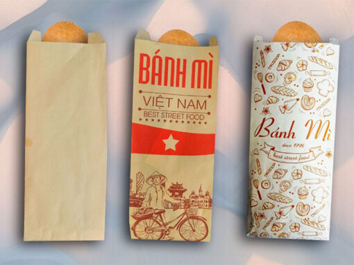 túi giấy đựng bánh mì, túi đựng bánh mì, túi bánh mì, túi đựng bánh mì bằng giấy, túi bánh mì bằng giấy