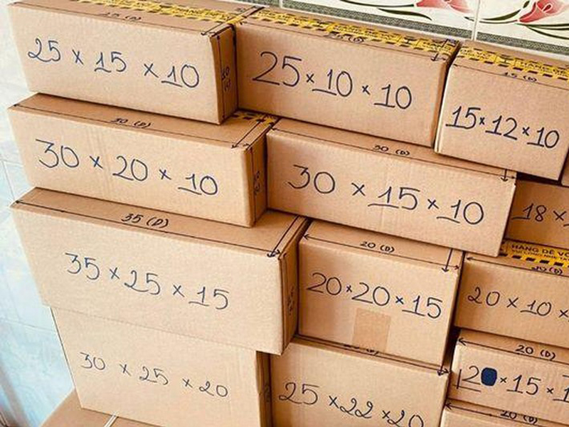Hộp carton rất đa dạng về mẫu mã và kích thước