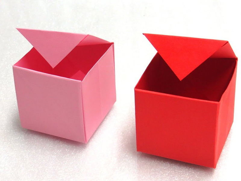 Cách gấp hộp giấy Origami