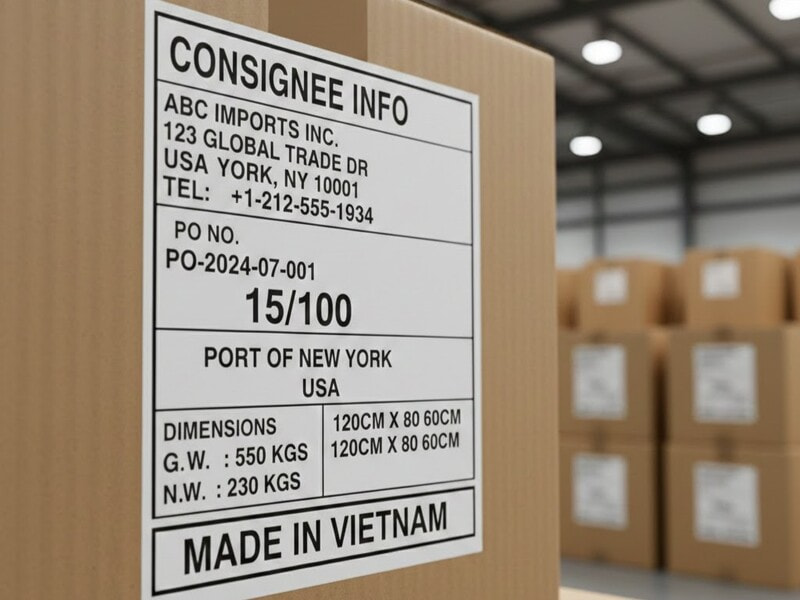 Shipping Mark là gì? Quy định nhãn hiệu vận chuyển mới 9 Cấu trúc và nội dung tiêu chuẩn của Shipping Mark